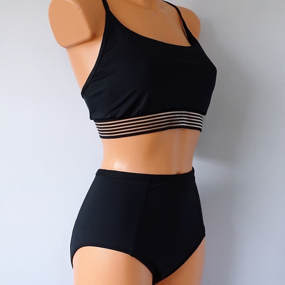 Nike 2 Piece Active Black Bikini Set NWT Large - Picture 2 of 4